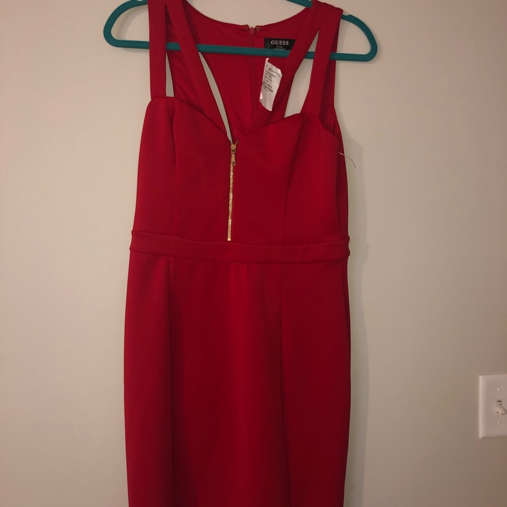 Red cocktail dress